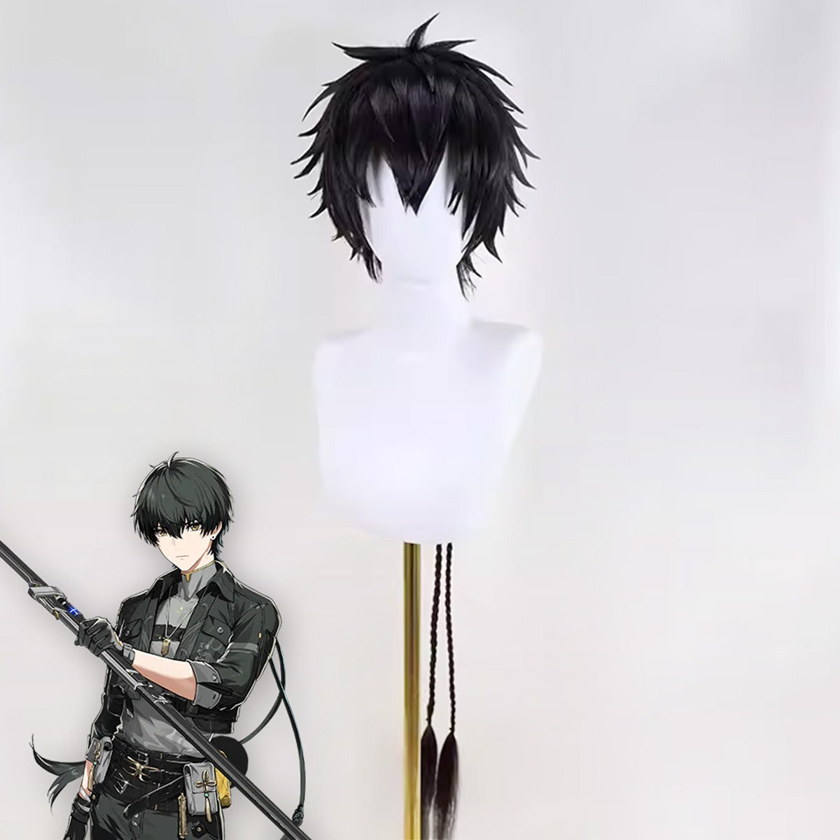 Wuthering Waves Male Rover Black Cosplay Wig Wig - Tophatter Daily Deals